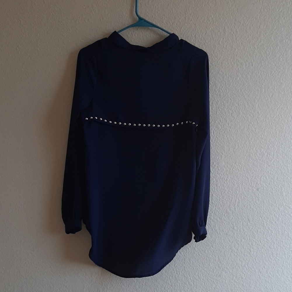 Navy blue button-up - Picture 2 of 3
